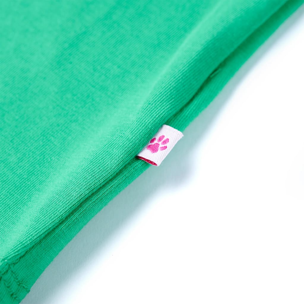 T-shirt til børn str. 116 grøn