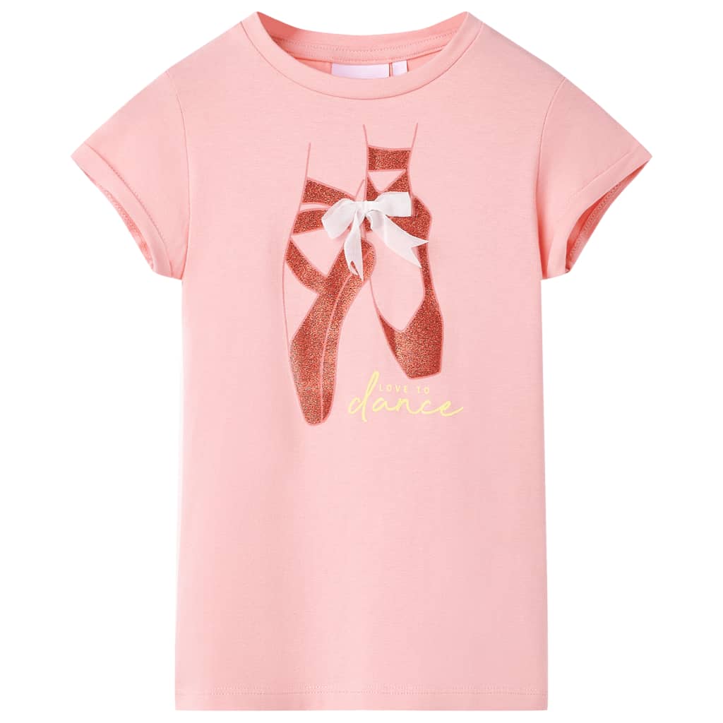 T-shirt til børn str. 116 lyserød