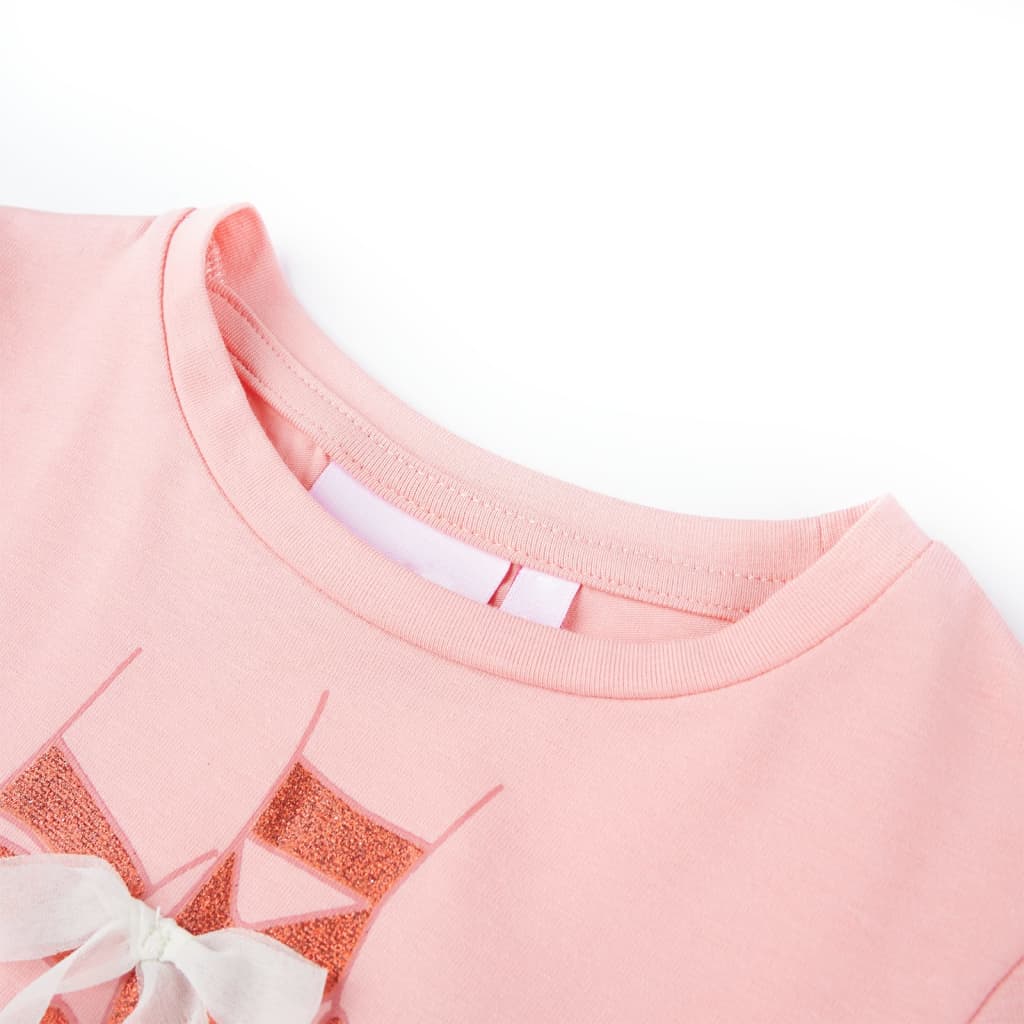 T-shirt til børn str. 116 lyserød