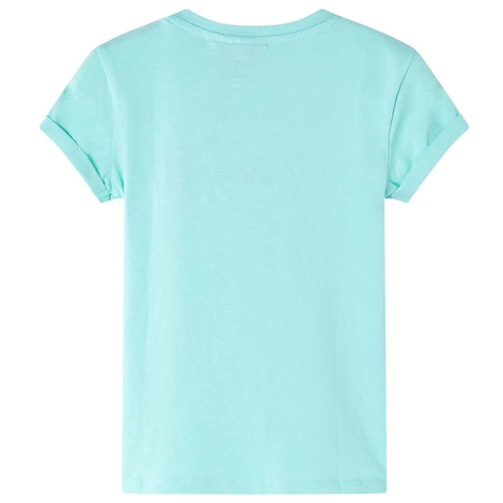 T-shirt til børn str. 140 lys mintgrøn