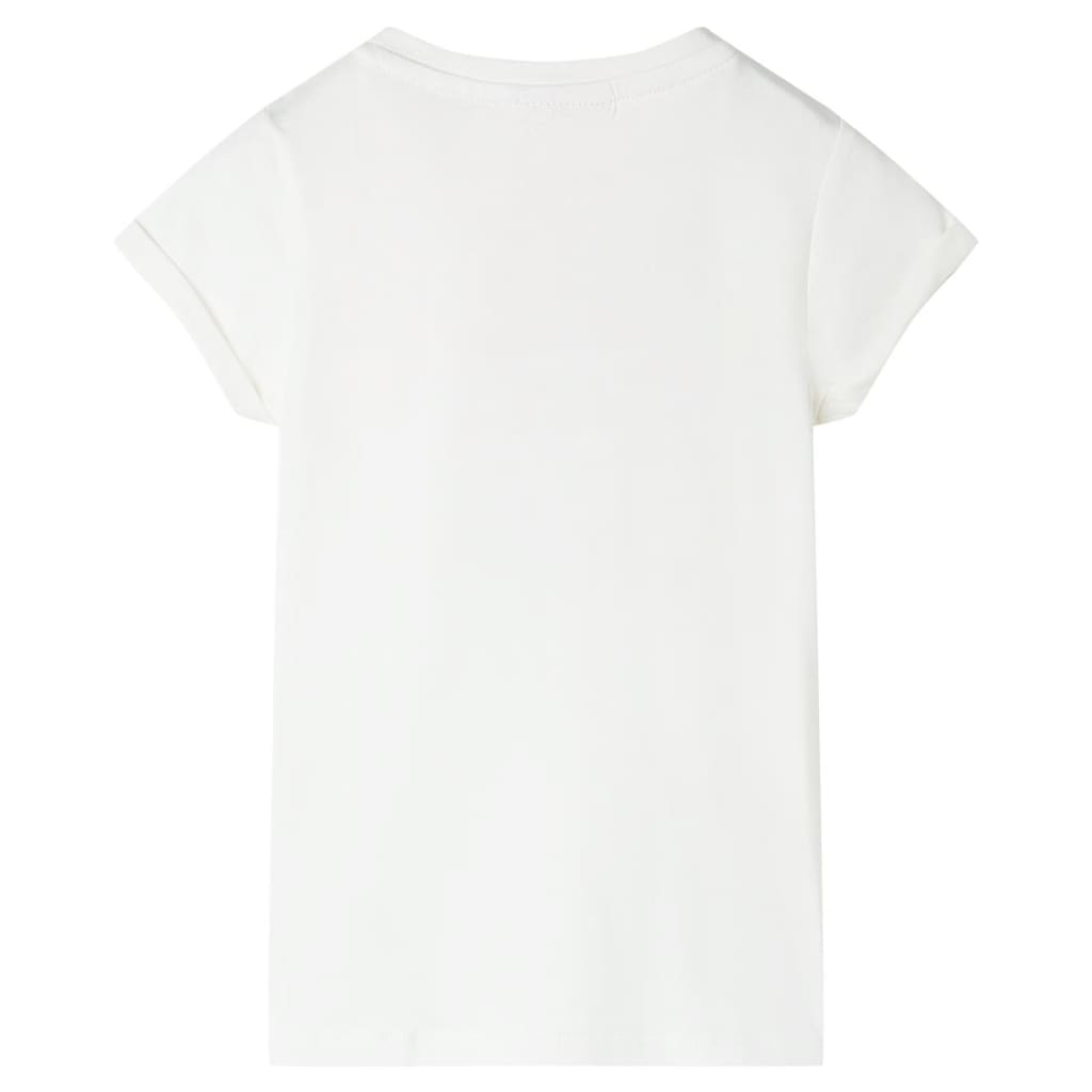 T-shirt til børn str. 104 ecrufarvet