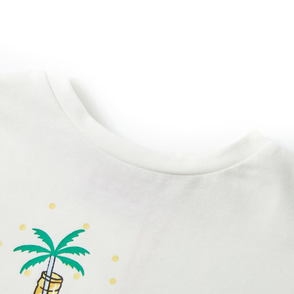 T-shirt til børn str. 104 ecrufarvet