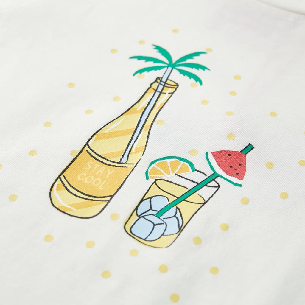 T-shirt til børn str. 104 ecrufarvet