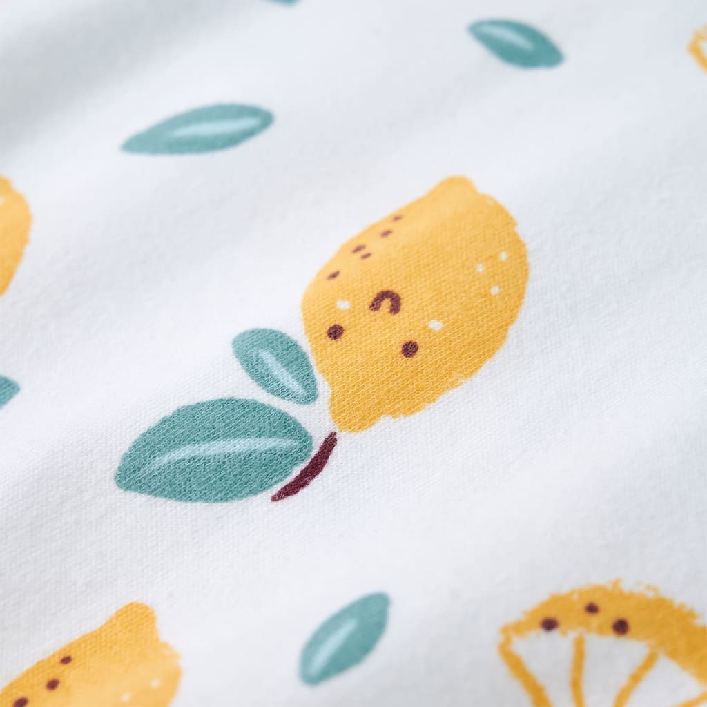 T-shirt til børn str. 92 bundet kant ecrufarvet