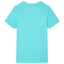 Kortærmet T-shirt til børn str. 140 akvamarinblå