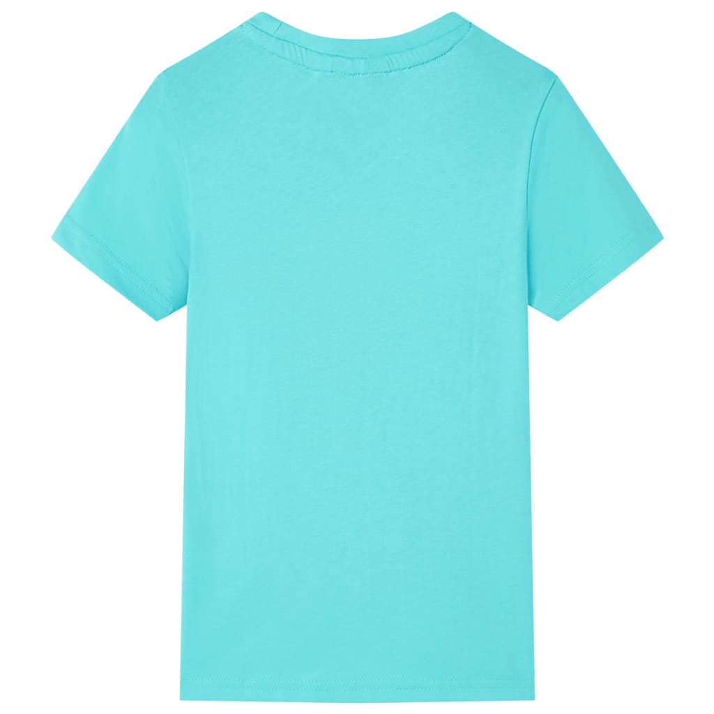 Kortærmet T-shirt til børn str. 140 akvamarinblå