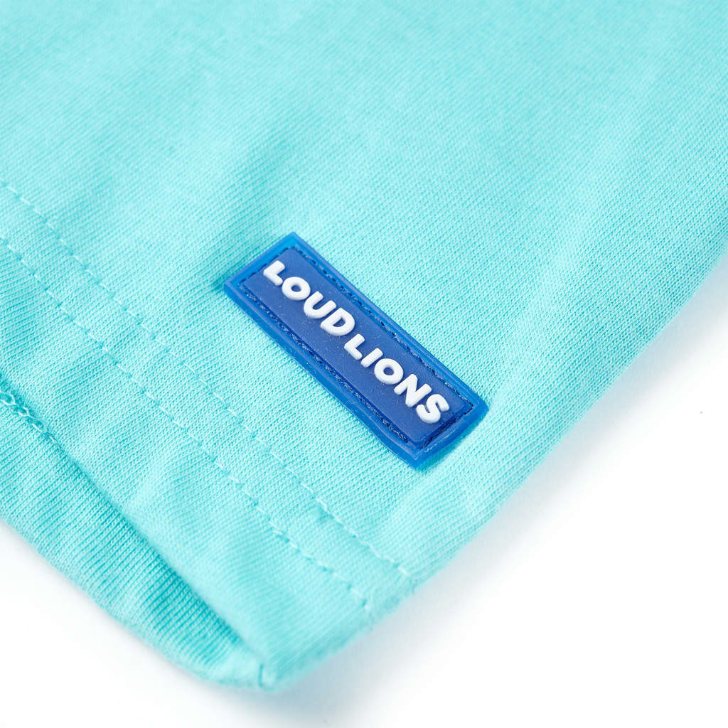 Kortærmet T-shirt til børn str. 140 akvamarinblå