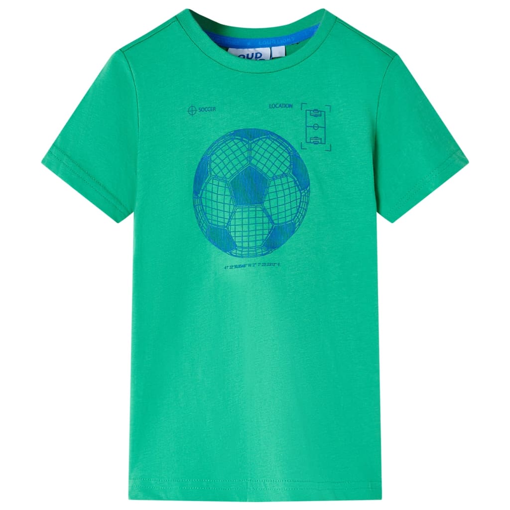 T-shirt til børn str. 128 grøn