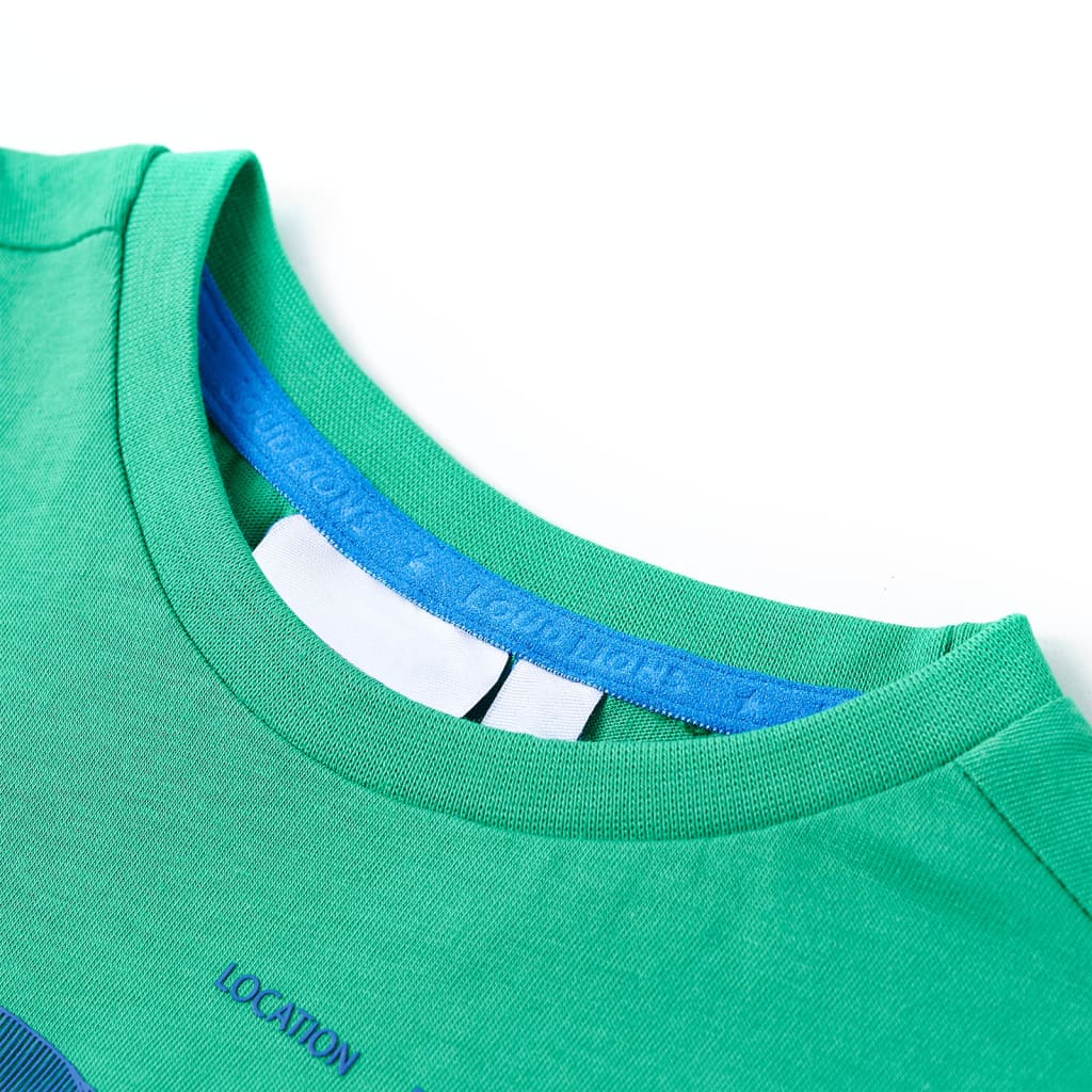 T-shirt til børn str. 140 grøn