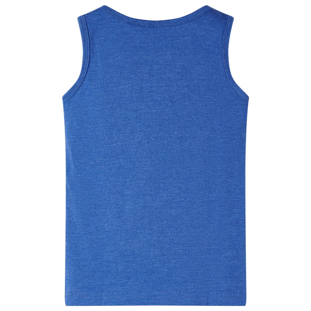 Tanktop til børn str. 104 blåmeleret