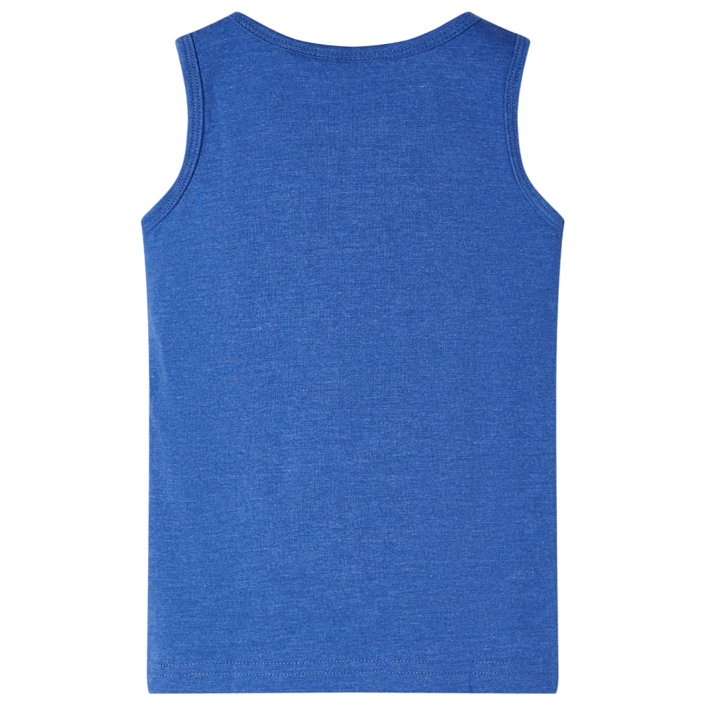 Tanktop til børn str. 116 blåmeleret