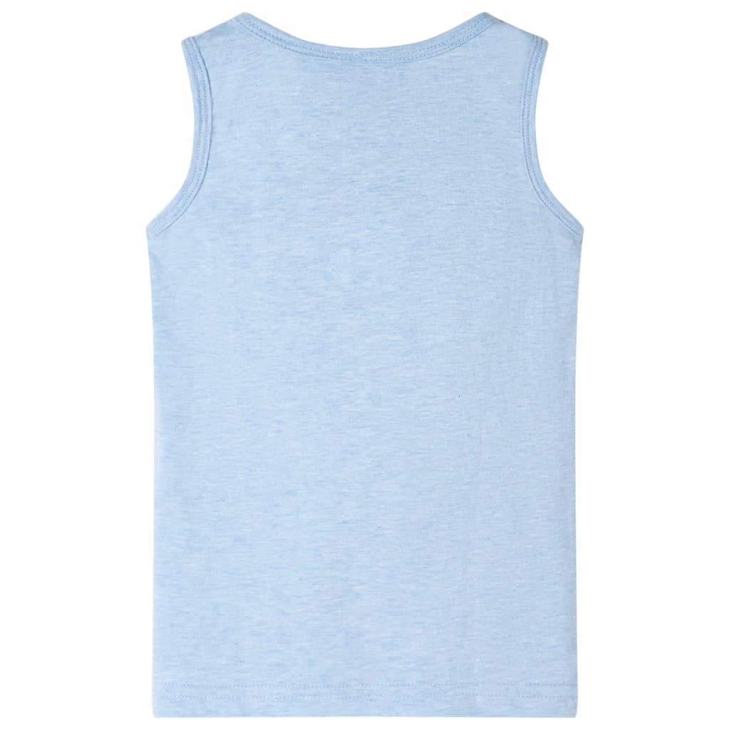 Tanktop til børn str. 104 blåmeleret