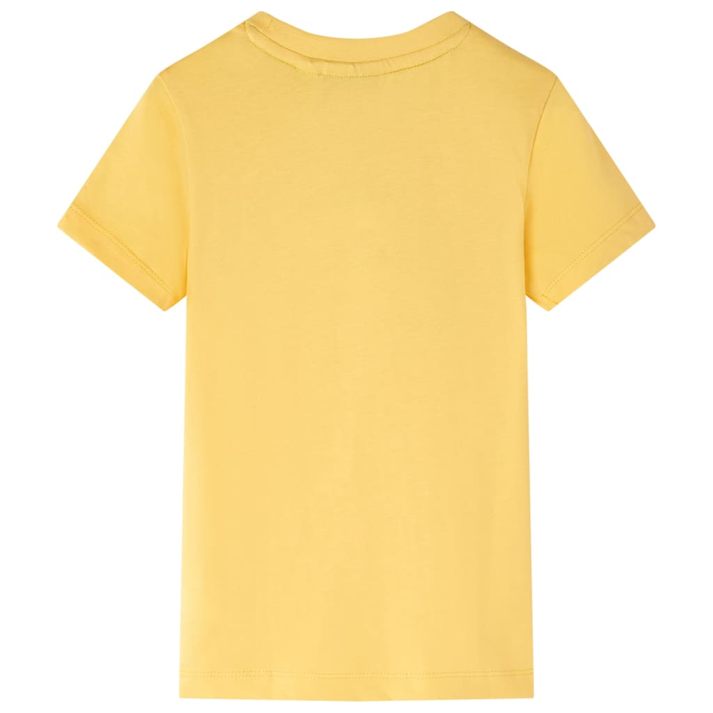 T-shirt til børn str. 104 lys okkergul