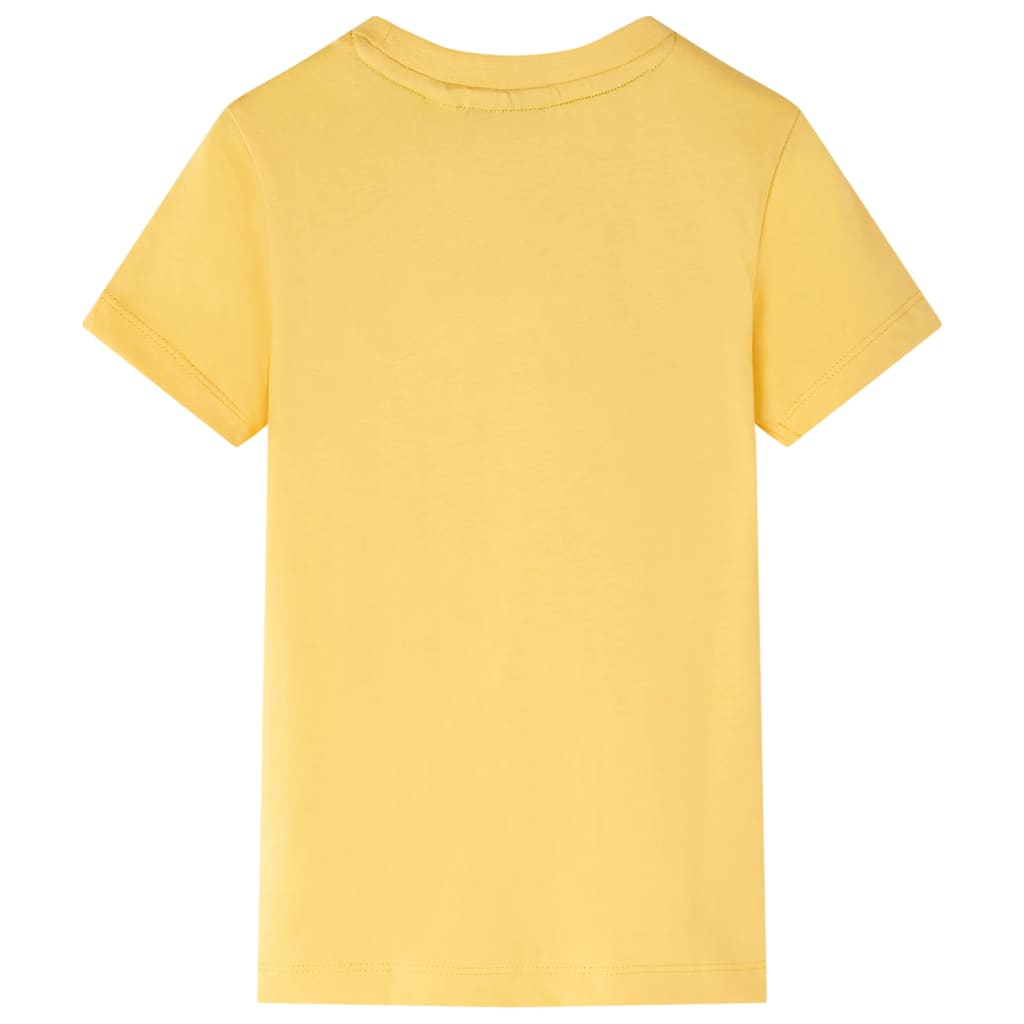 T-shirt til børn str. 116 lys okkergul