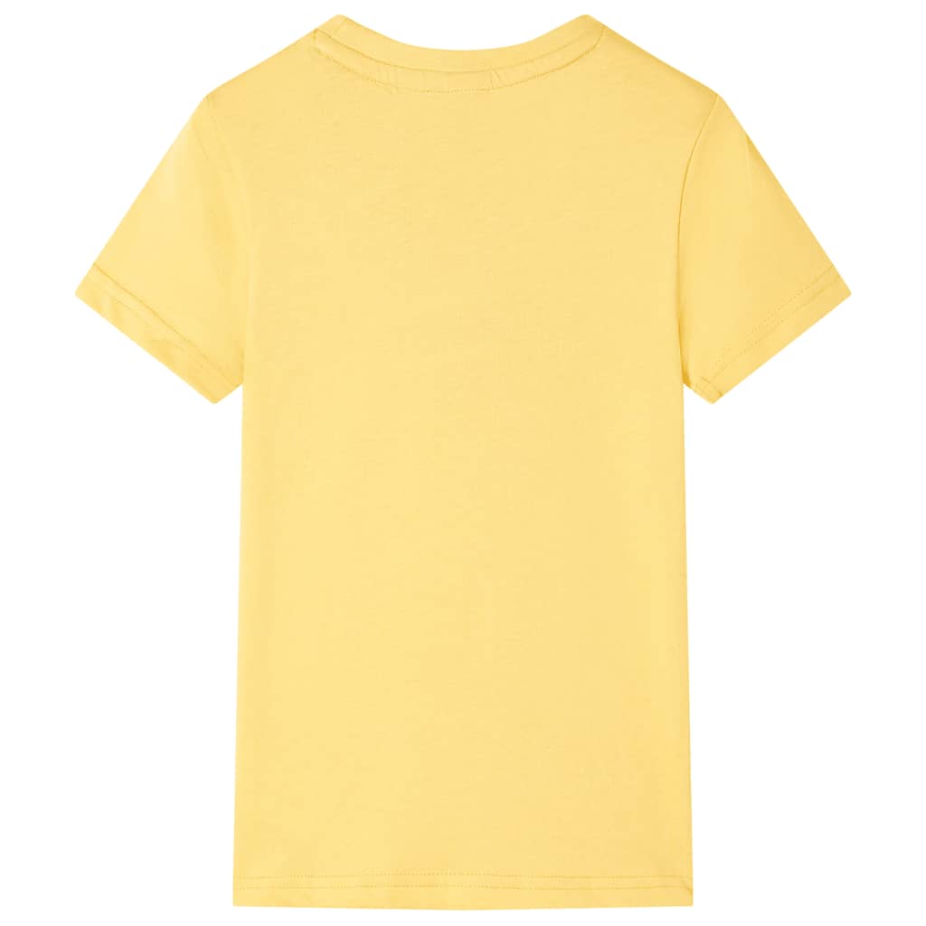 T-shirt til børn str. 104 okkergul