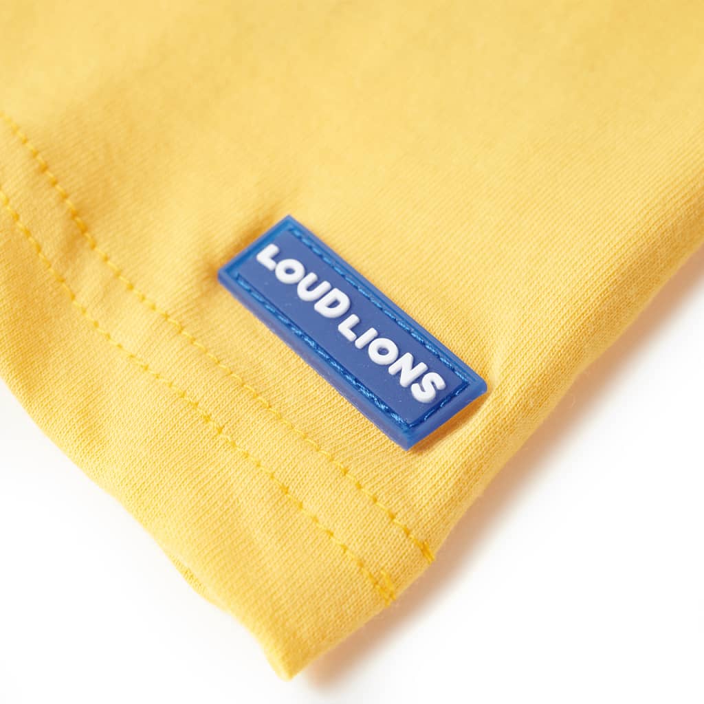T-shirt til børn str. 104 okkergul