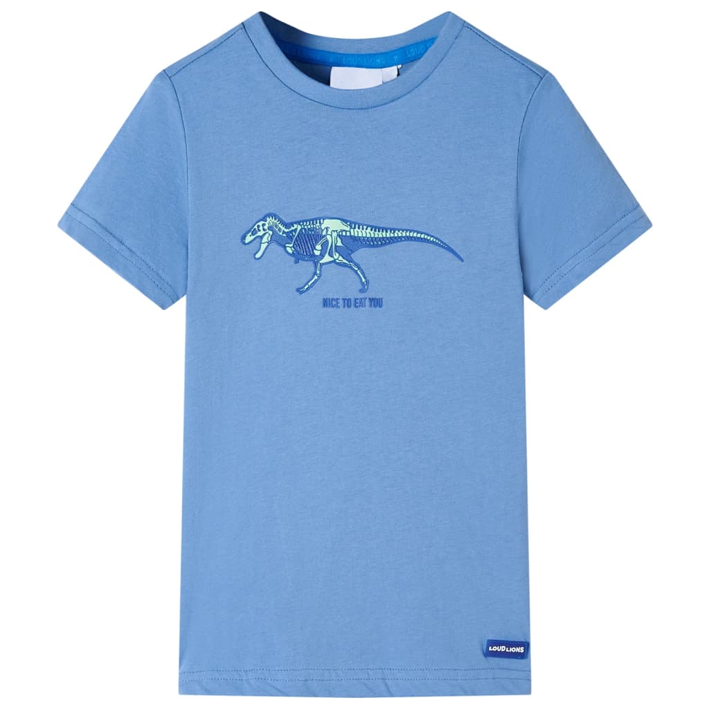 T-shirt til børn str. 128 blå