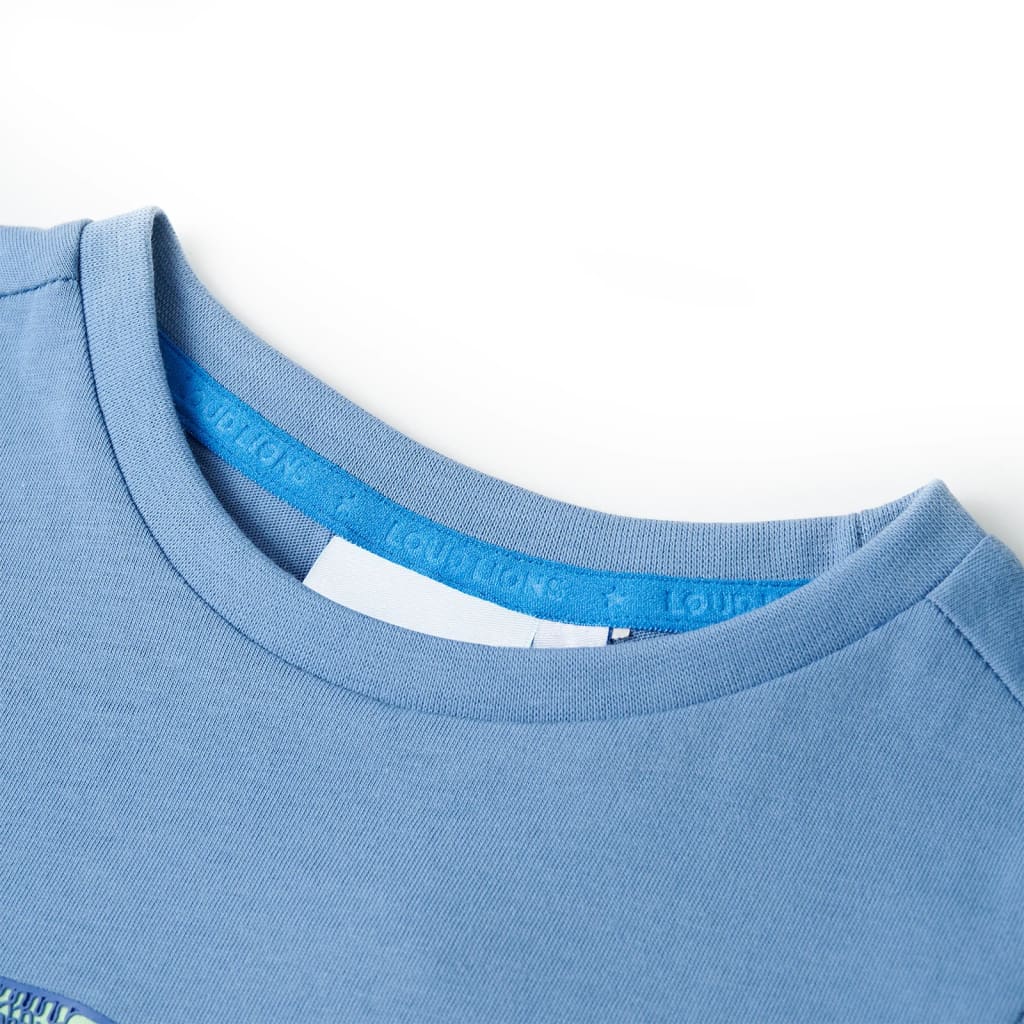 T-shirt til børn str. 128 blå