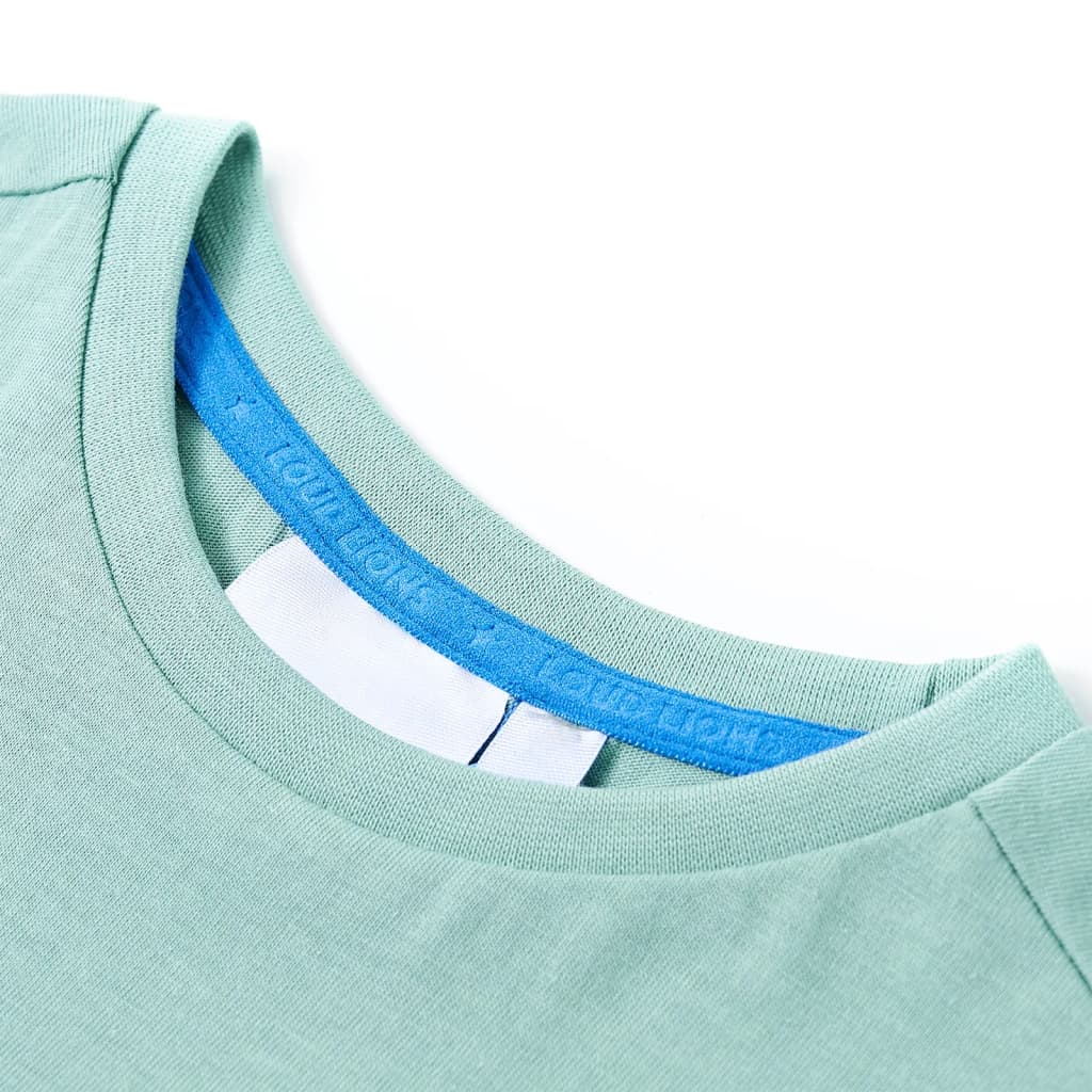 T-shirt til børn str. 116 lys kakifarve