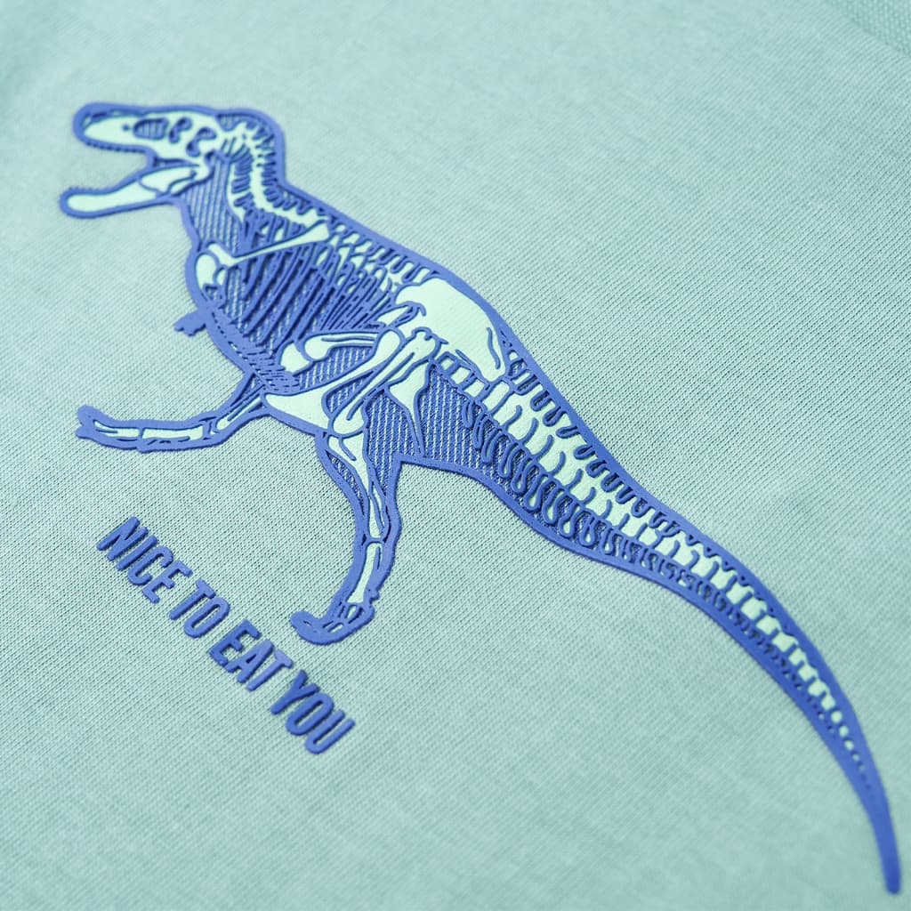 T-shirt til børn str. 116 lys kakifarve