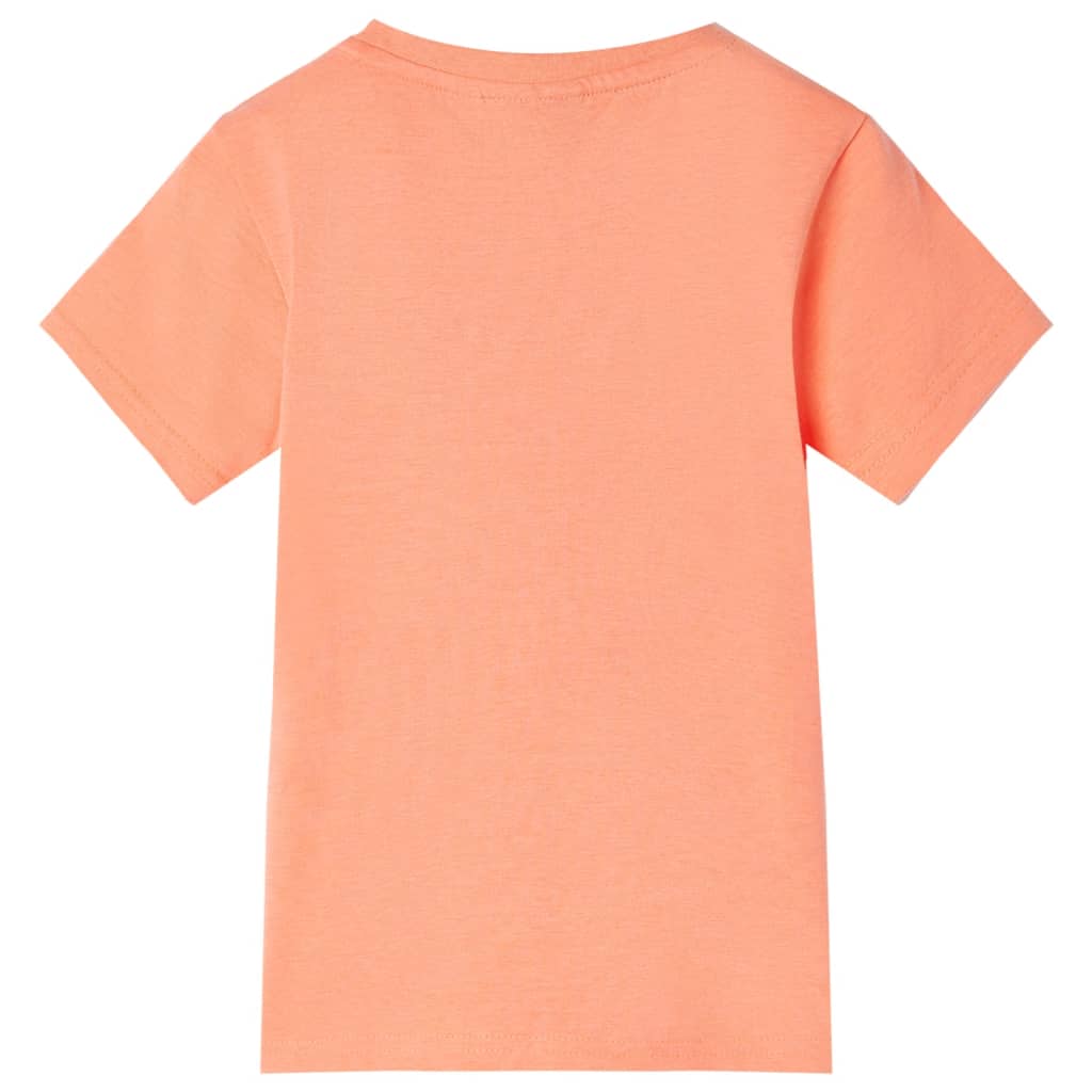 T-shirt til børn str. 128 neon-orange