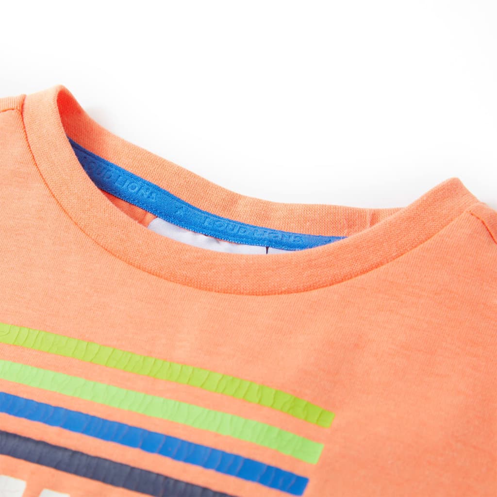 T-shirt til børn str. 128 neon-orange