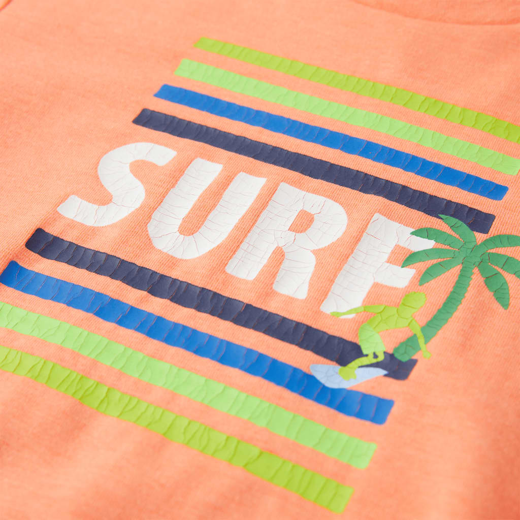T-shirt til børn str. 128 neon-orange