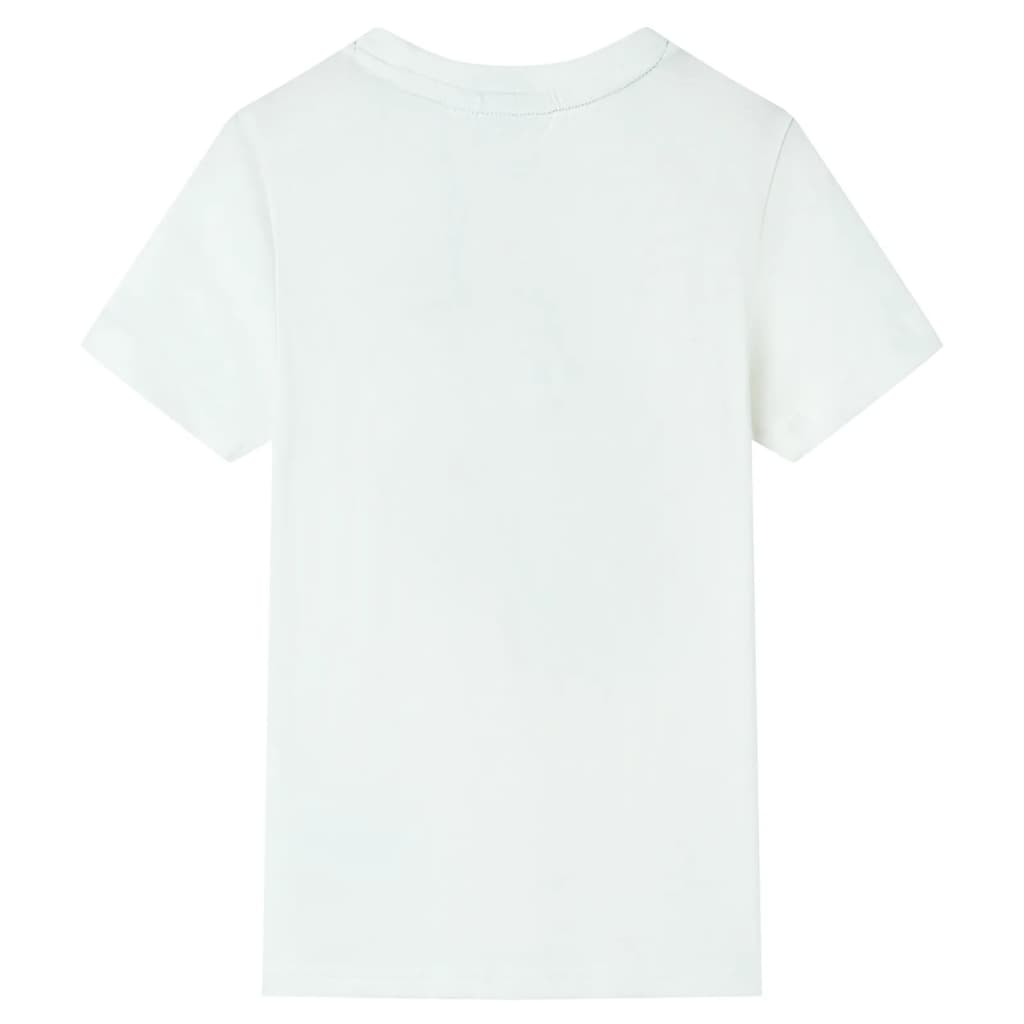 Kortærmet T-shirt til børn str. 116 ecrufarvet