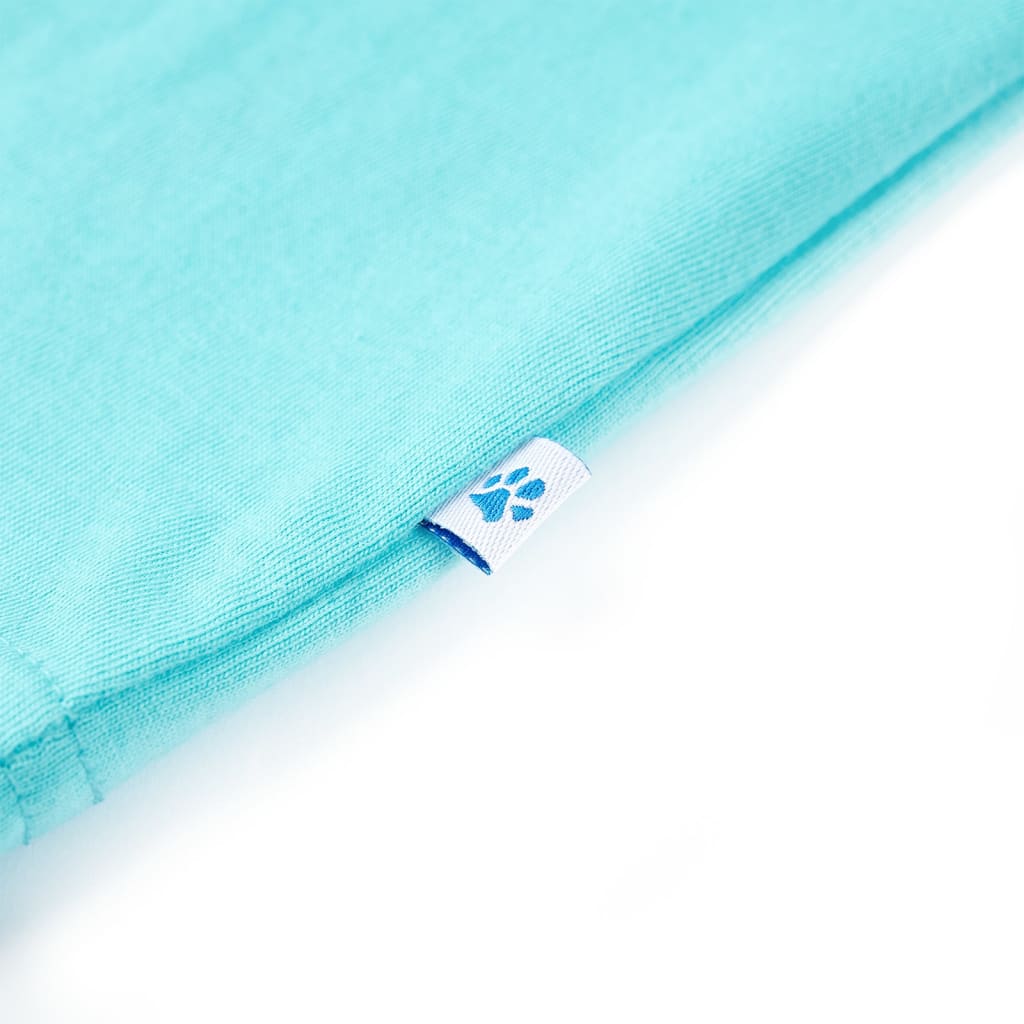 Kortærmet T-shirt til børn str. 116 akvamarinblå