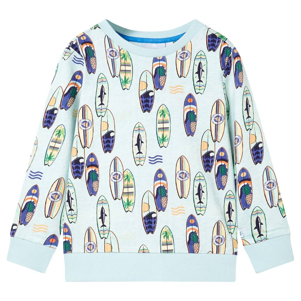 Sweatshirt til børn str. 128 blåmeleret
