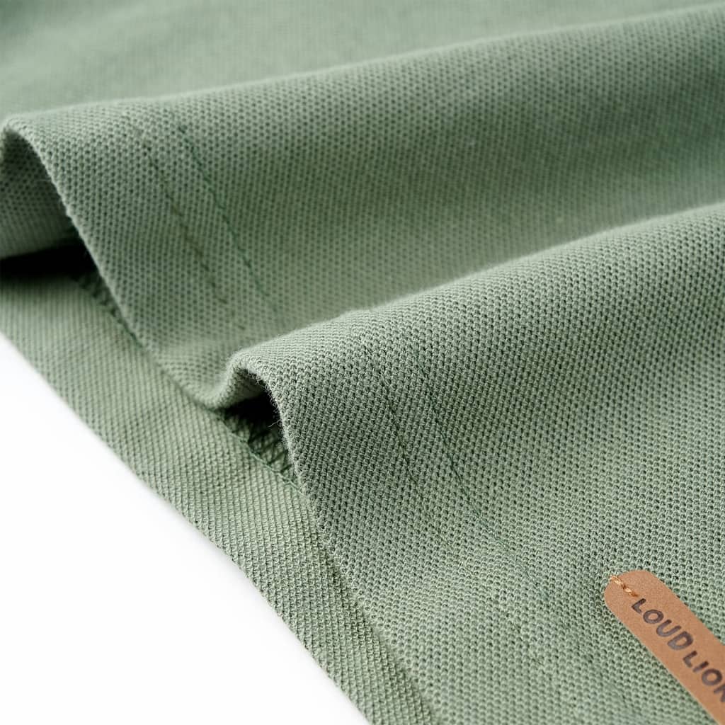 Poloshirt til børn str. 128 khakifarvet