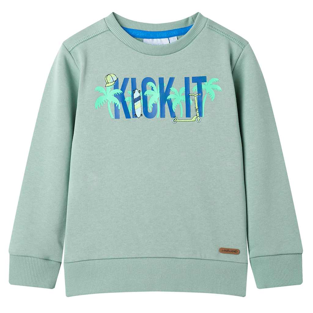 Sweatshirt til børn str. 140 lys kakifarve