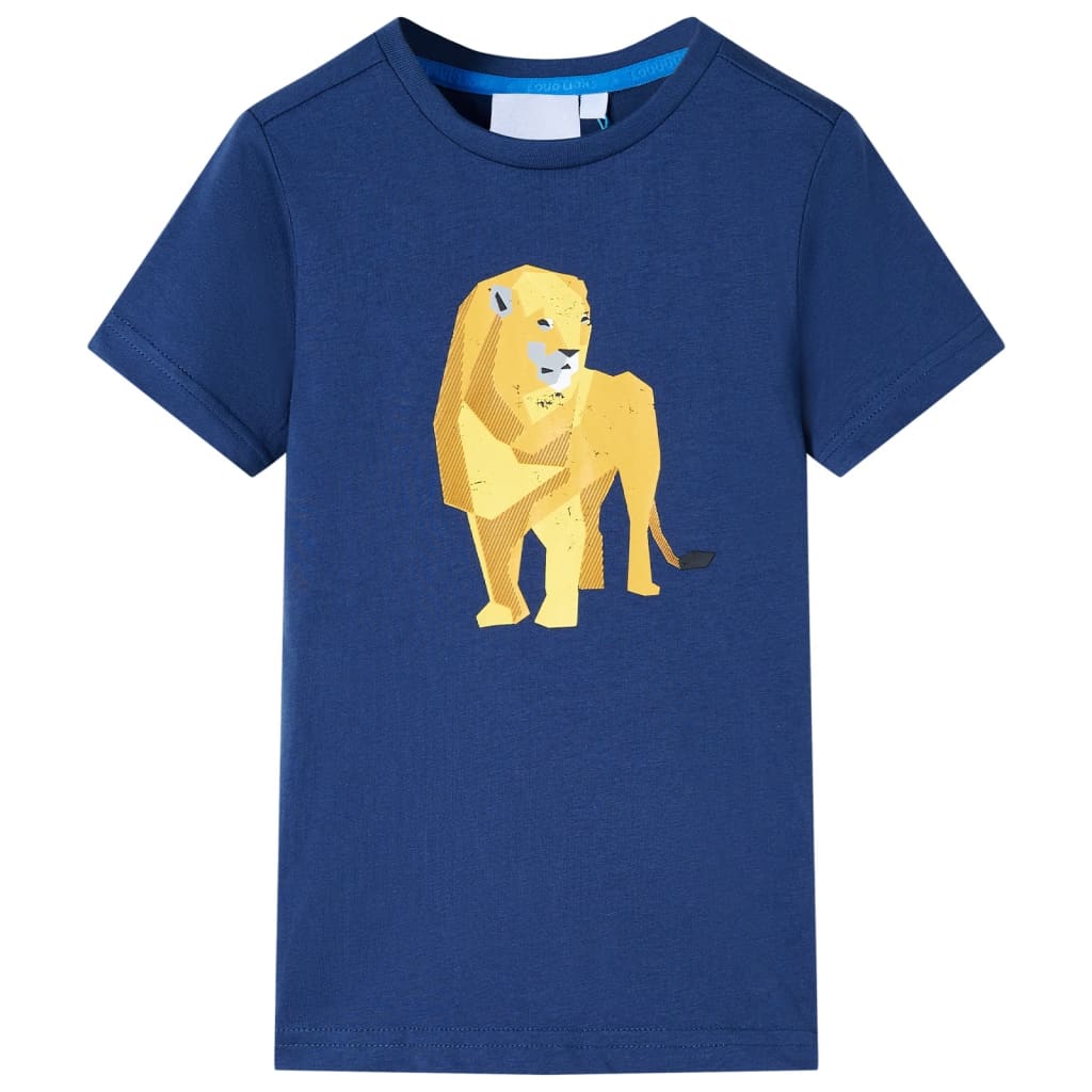 T-shirt til børn str. 116 mørkeblå