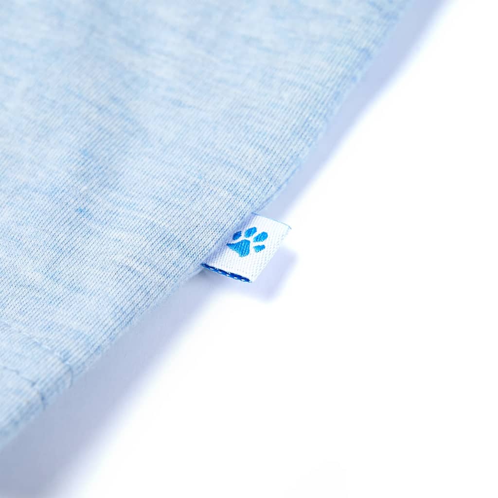 T-shirt til børn str. 140 blåmeleret