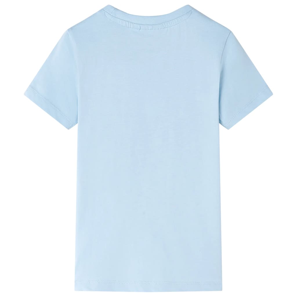T-shirt til børn str. 128 lyseblå