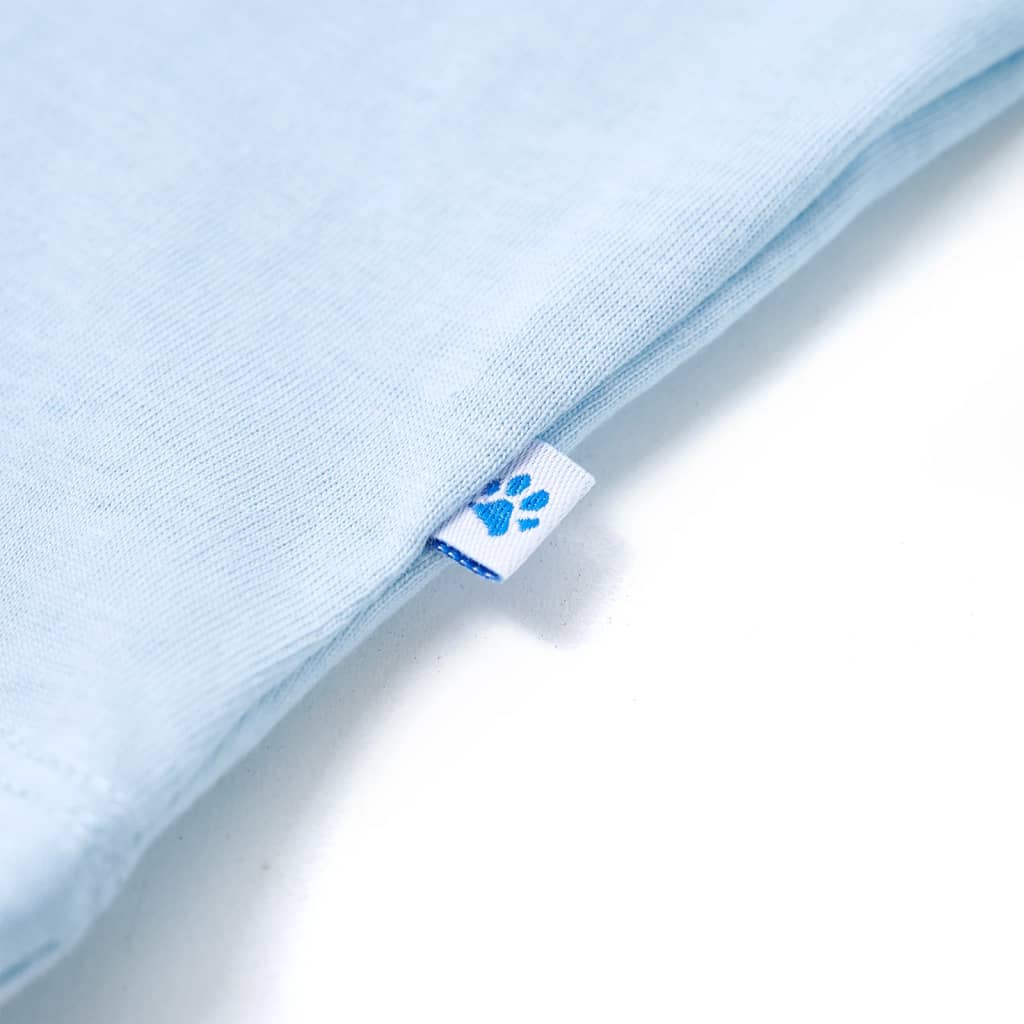 T-shirt til børn str. 128 lyseblå