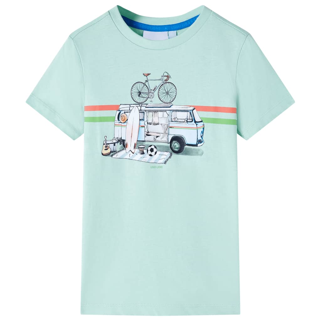 T-shirt til børn str. 104 lys mintgrøn