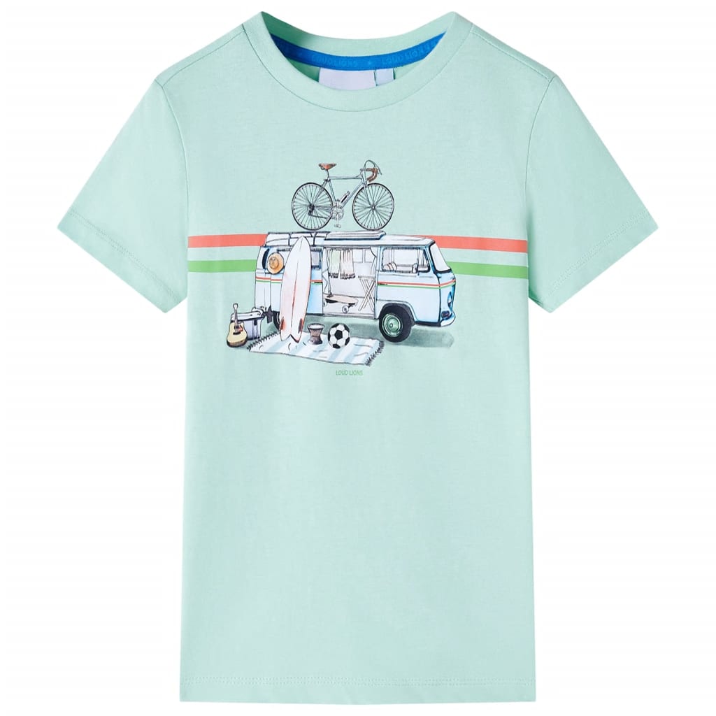 T-shirt til børn str. 140 lys mintgrøn