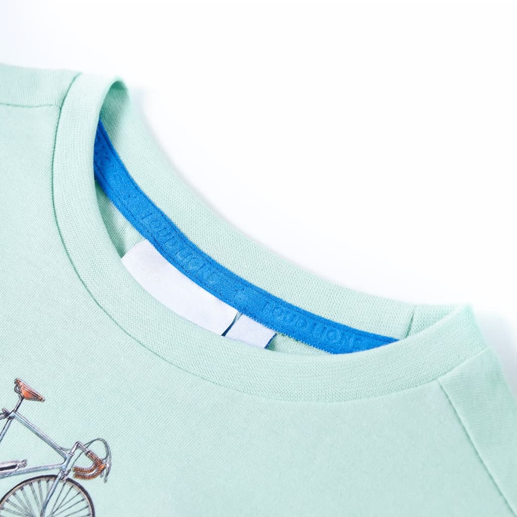 T-shirt til børn str. 140 lys mintgrøn