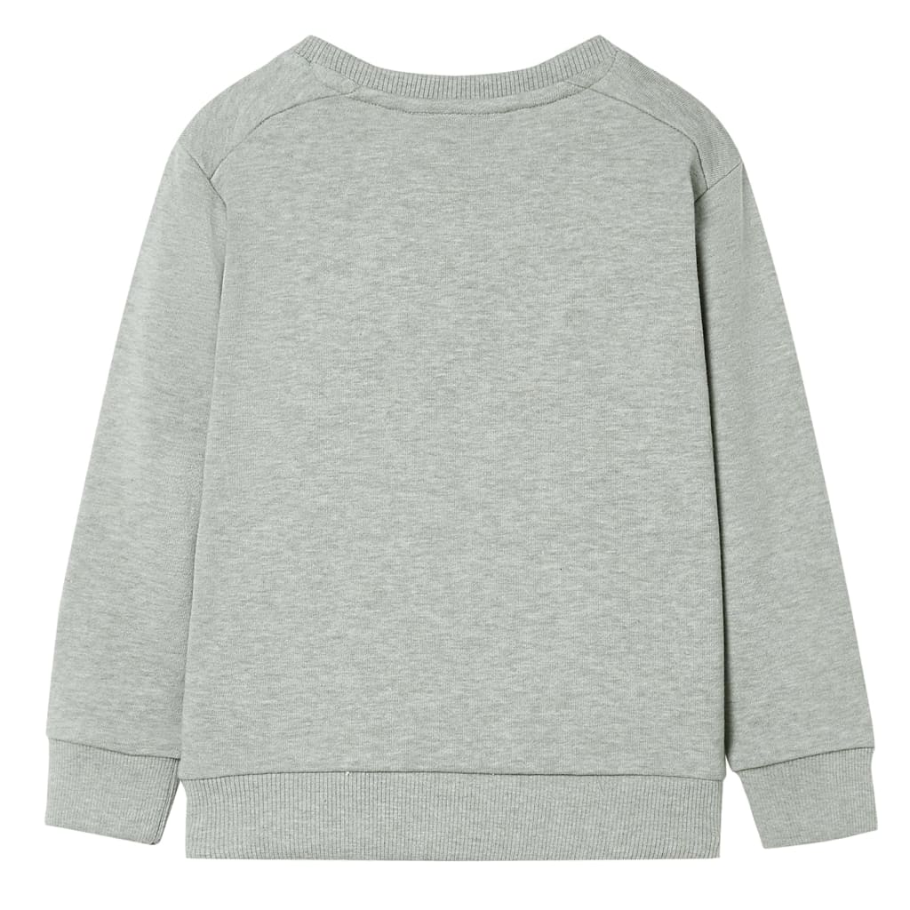 Sweatshirt til børn str. 92 lys kakimeleret
