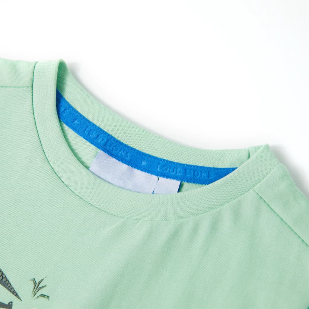 T-shirt til børn str. 116 lysegrøn