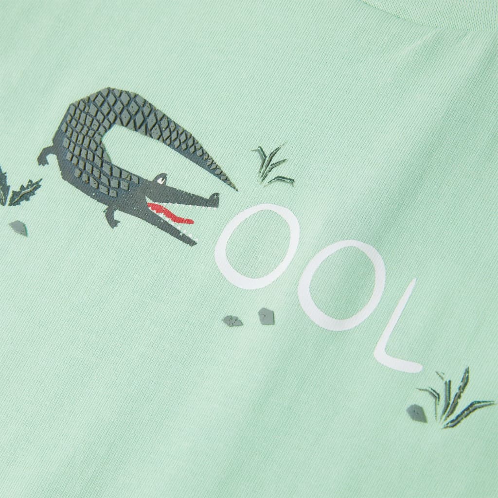 T-shirt til børn str. 116 lysegrøn