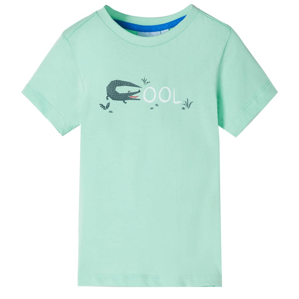 T-shirt til børn str. 128 lysegrøn