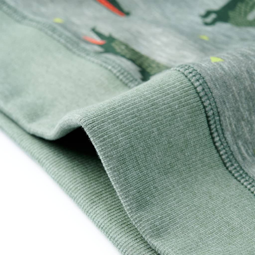 Sweatshirt til børn str. 104 lys kakimeleret