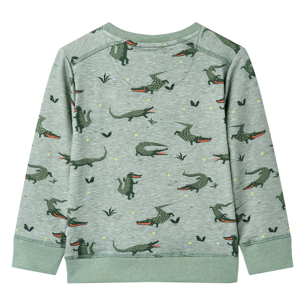 Sweatshirt til børn str. 116 lys kakimeleret
