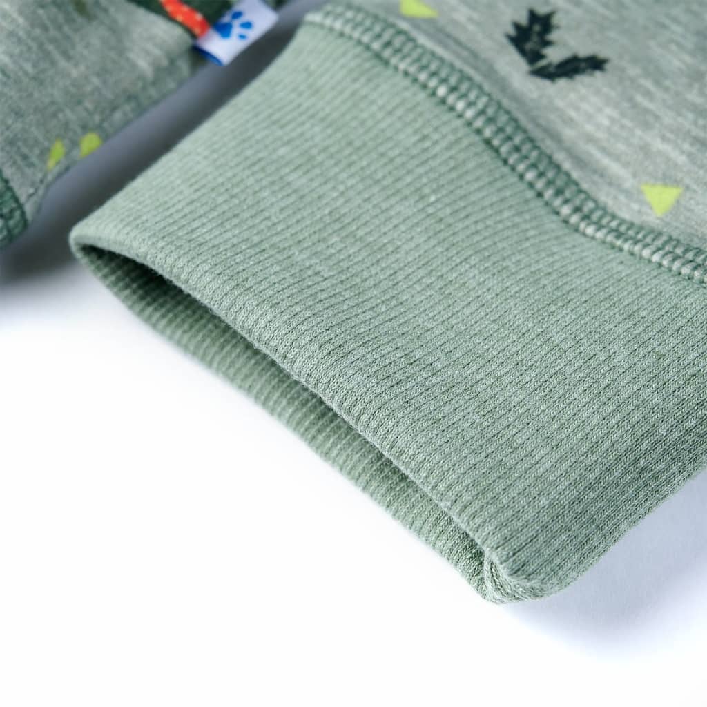 Sweatshirt til børn str. 116 lys kakimeleret