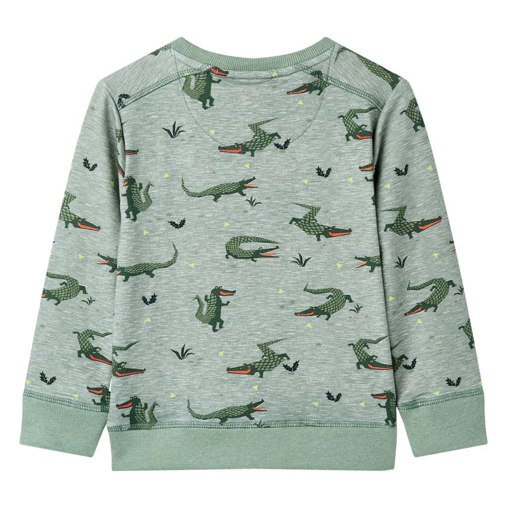 Sweatshirt til børn str. 140 lys kakimeleret