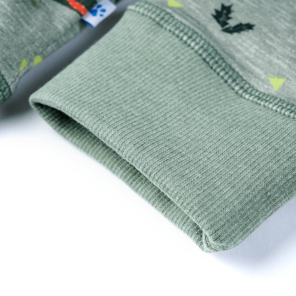Sweatshirt til børn str. 140 lys kakimeleret