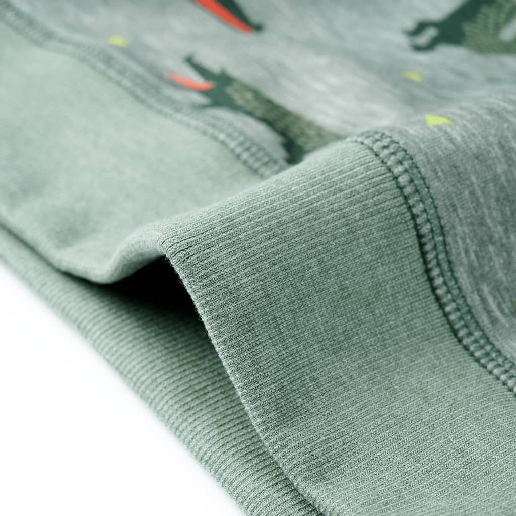 Sweatshirt til børn str. 140 lys kakimeleret