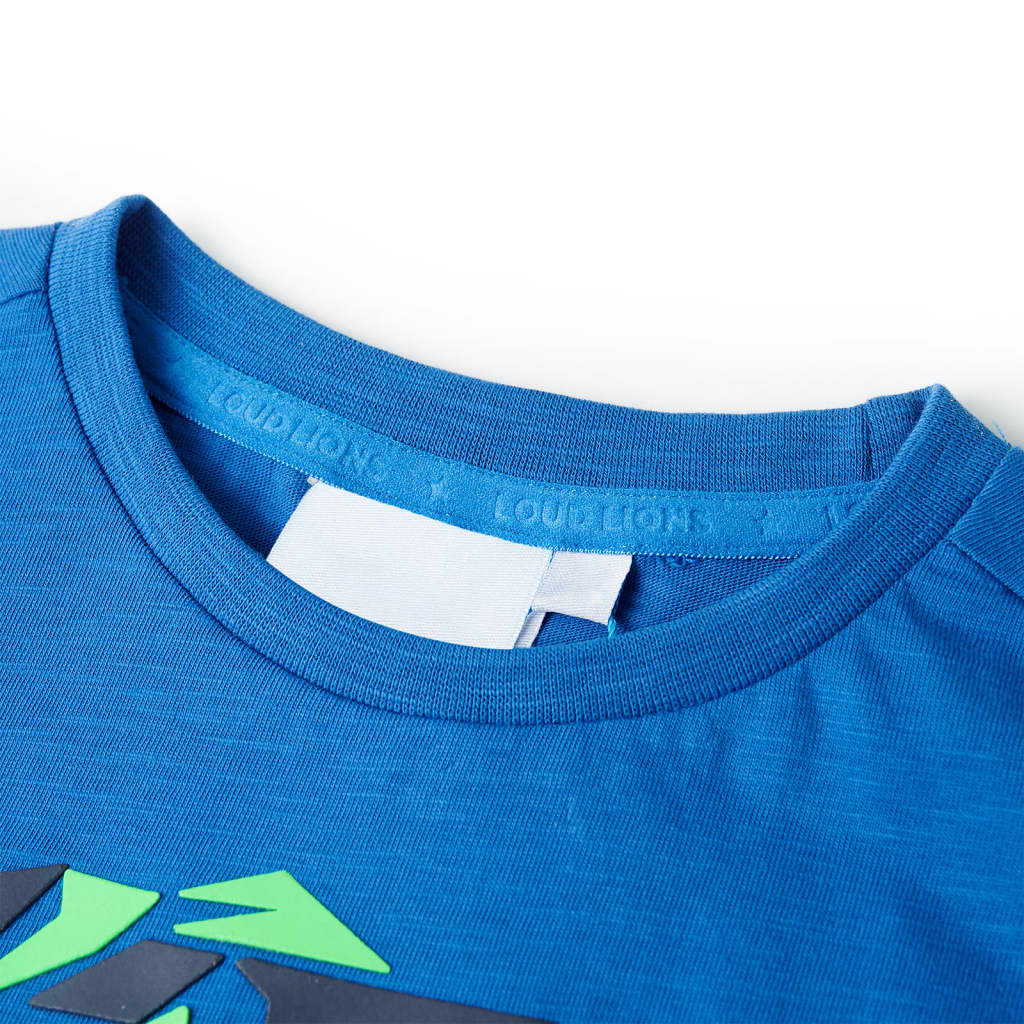 T-shirt til børn str. 116 blå